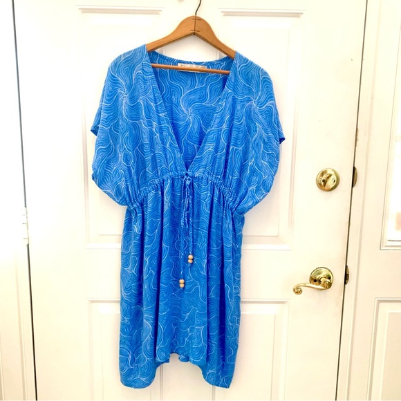 Caribbean blue swim cover up - Picture 3 of 8